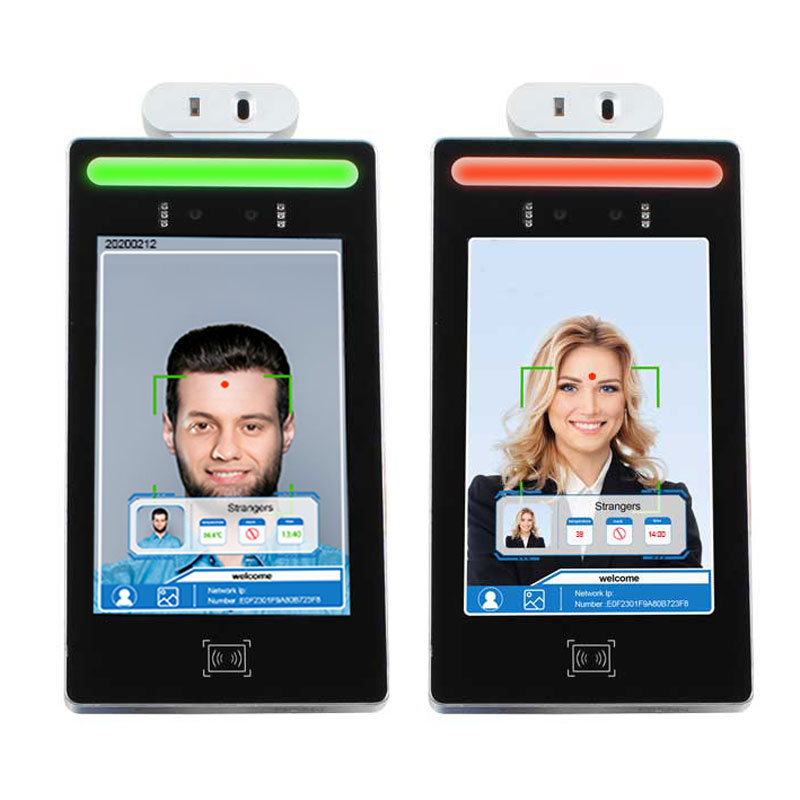 8-inch draadloze gezichtsherkenning temperatuurmeting LCD-kiosk voor toegang tot veiligheidsdeur